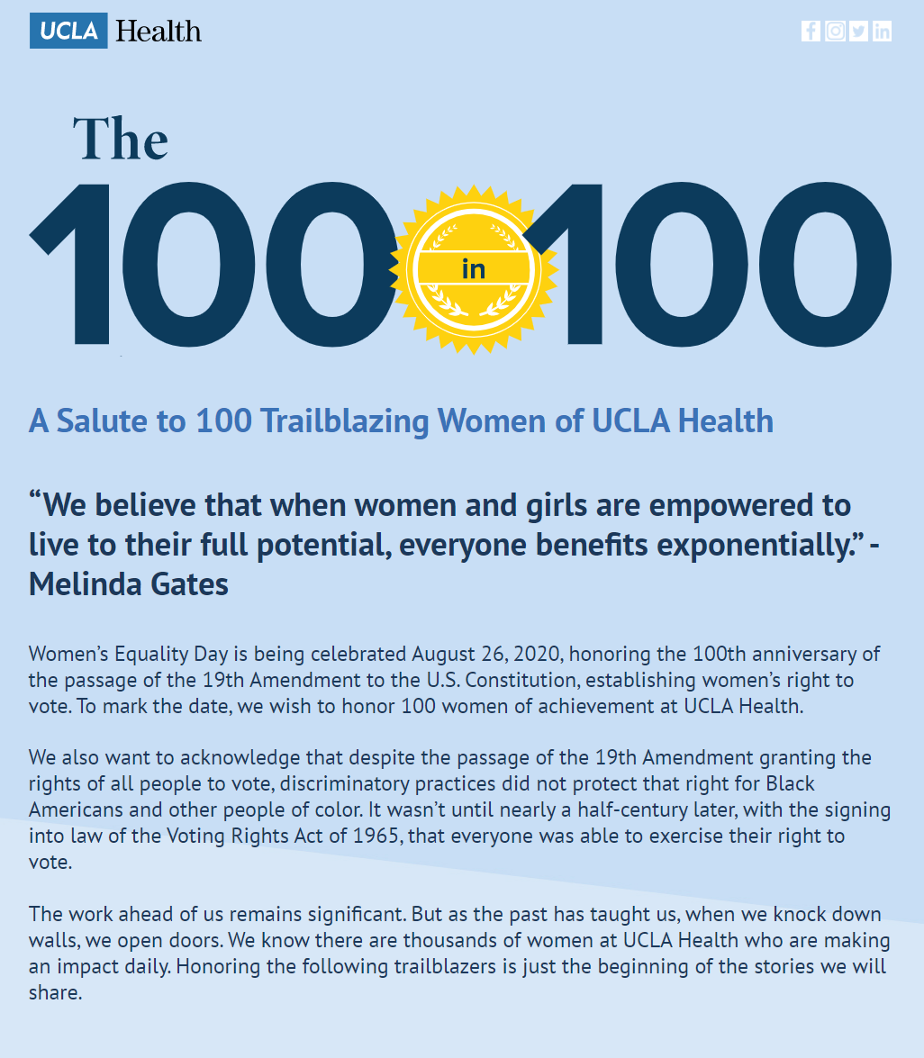Read more about the article UCLA – The 100 in 100